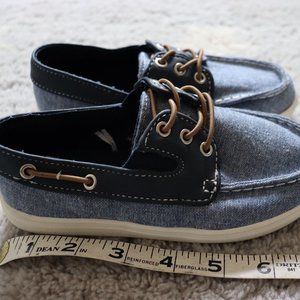 Toddler Boys Chambray Boat Shoes Size 11